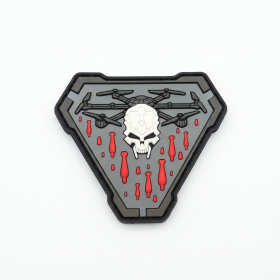 3D PVC embleem Skull & Drone Strike