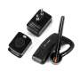 3-piece kit with Bluetooth earpiece, PTT button, and radio adapter
