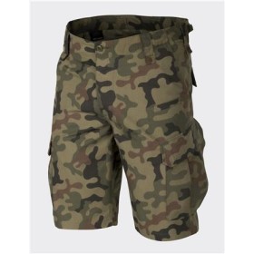 Helikon CPU Shorts - Поли хлопок Ripstop - PL Woodland