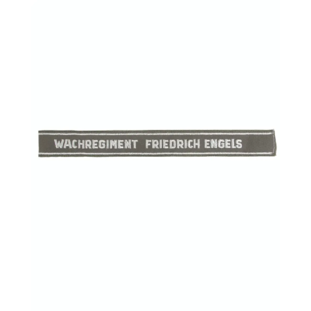 Полный вид оригинальной нарукавной ленты NVA Wachregiment "Friedrich Engels" (ГДР) длиной 45 см.