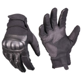 Backhand and palm view showing carbon knuckles and non-slip grip.