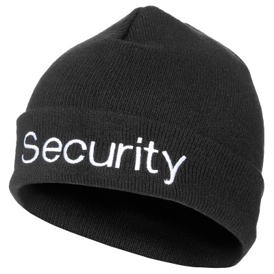 Смотреть Cap, черный, акрил, серебристый "Security" вышивка