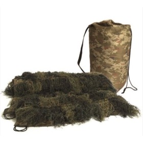 Rullis Mil-Tec Ghillie kate ja transpordikott kõrval