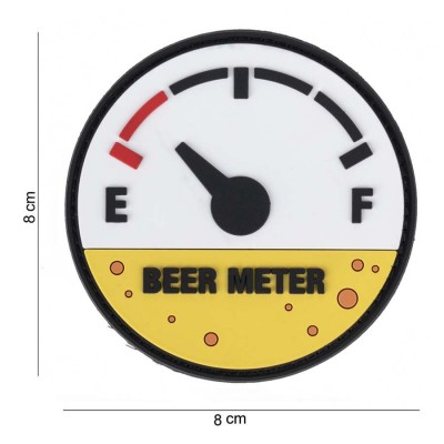 Velcro PVC embleem, "Beer meter"