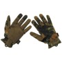 Flat lay view of the lightweight tactical touchscreen gloves featuring the classic German Flecktarn camouflage.