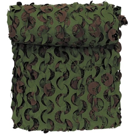 MFH GB Camo Net 2x3 m - Angle Profile View Showing Mesh Texture and Layering