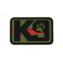 Знак на липучке "K9 Paw" 3D, зеленый
