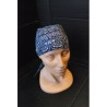 Headwrap, paisley-navy blue