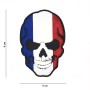 Velcro PVC embleem, "Skull",lipuvärvides, prantsusmaa
