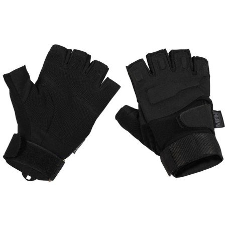 Tactical Gloves, "Protect", fingerless, black
