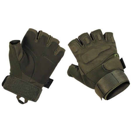 Tactical Gloves, "Protect", fingerless, od green