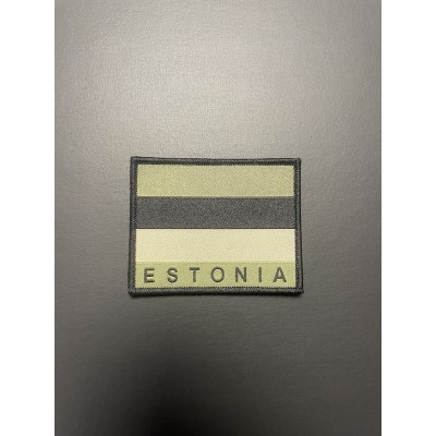 Текстильная нашивка на липучке "Эстонский флаг", камуфляж
