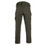 Rear view of the Ranger Green softshell pants, showing the high waistband and back pockets.