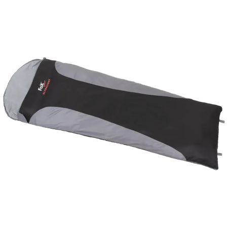 FoxOutdoor Ultralight sleeping bag in black and grey