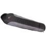 FoxOutdoor Advance mummy sleeping bag in black and grey showing the tapered technical design.