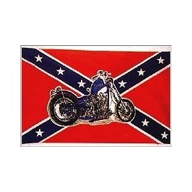 Флаг "Confederate flag with bike"