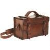 Shoulder handbag, brown, leather