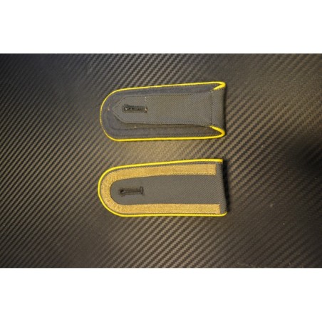 NVA epaulettes - Yellow side, golden ribbon (open) on grey background