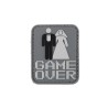 Velcro sign, "Game Over" 3D, grey