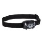 Studio shot of the Mil-Tec LED headlamp in matte black finish, showcasing its compact chassis and dual-lens configuration.