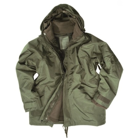 Mil-tec Мокрая куртка с флисовой подкладкой, зеленый