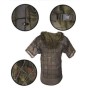 Back view and detailed lattice supports of the Flecktarn Ghillie Sniper Cape