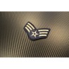 Textile sign, "(USAF) SRA Senior Airman"