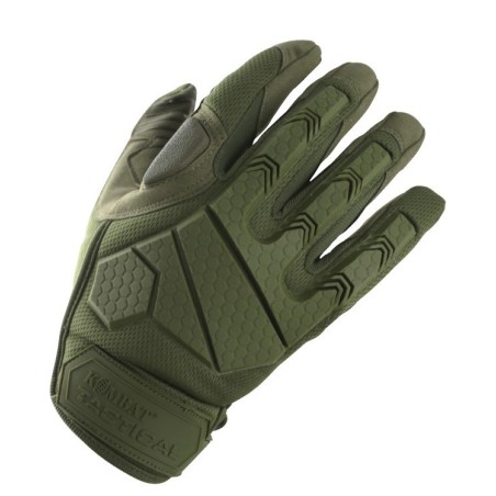 Official Kombat Alpha Fingerless Tactical Gloves Olive Green 