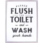 Металлический знак - Please flush the toilet…