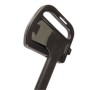 Close-up of the Mil-Tec axe securely fitted inside its protective heavy-duty black nylon sheath.