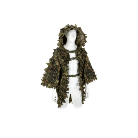 Маскировочная накидка Ghillie Base Leaf в расцветке flecktarn спереди