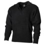 Studio view of the Troyer pullover in solid black.