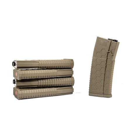 5Pcs Dytac Hexmag 120rds Mid-cap magazines for AEG-le, Flat Dark Earth