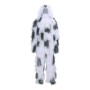Ghillie suit displayed in snow camouflage pattern