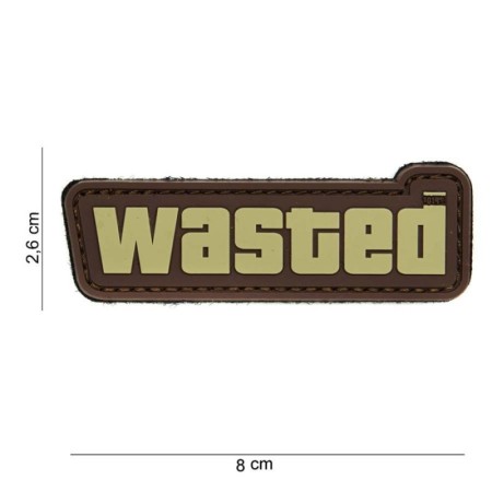 Нашивка ПВХ на липучке "Wasted"