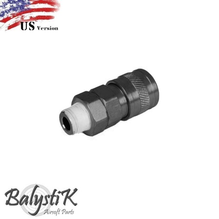 Муфта BalystiK с наружной резьбой 1/8 NPT US - черная