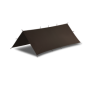 Studio product shot of the solid earth brown tarpaulin laid flat, displaying the neutral muddy tone.