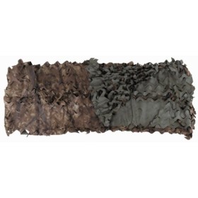 MFH reversible camo net partially rolled open to show both brown and green sides