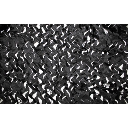 MFH Camo Net "Basic" - Close-Up View of Black Mesh Texture and Fabric Detail