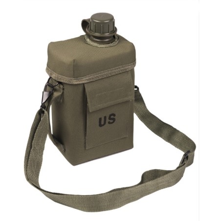 Patrol canteen 2L with cover and strap, olive green